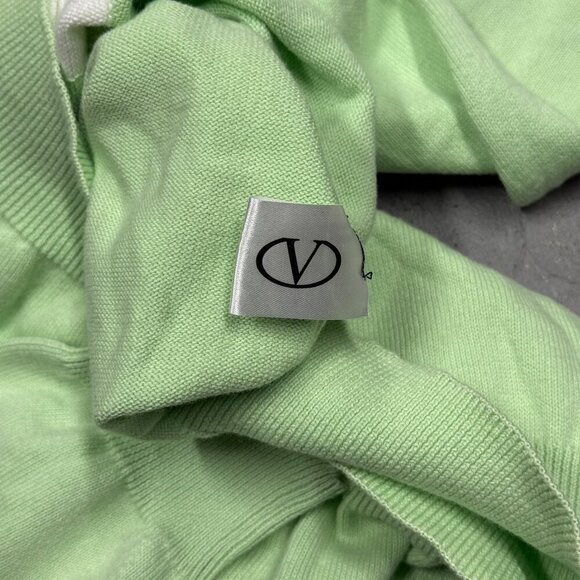 RED Valentino Garavani Knit V-Neck Sweater Made in Italy Pullover Diamond Medium - Picture 8 of 9